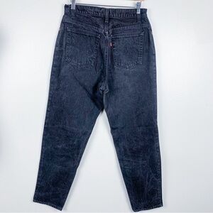 Vintage 90s Levi’s 551 made in USA red tan relaxed fit jeans black size 14